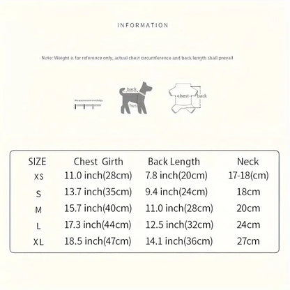 Winter Cat And Small Dog Sweater Vest, Solid Pattern