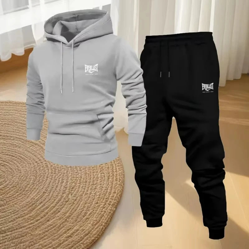 2025 Men's Fashion Sports Jogging Set_ Casual Printed Sports Set Comfortable Office and Family Sports Set for Autumn and Winter