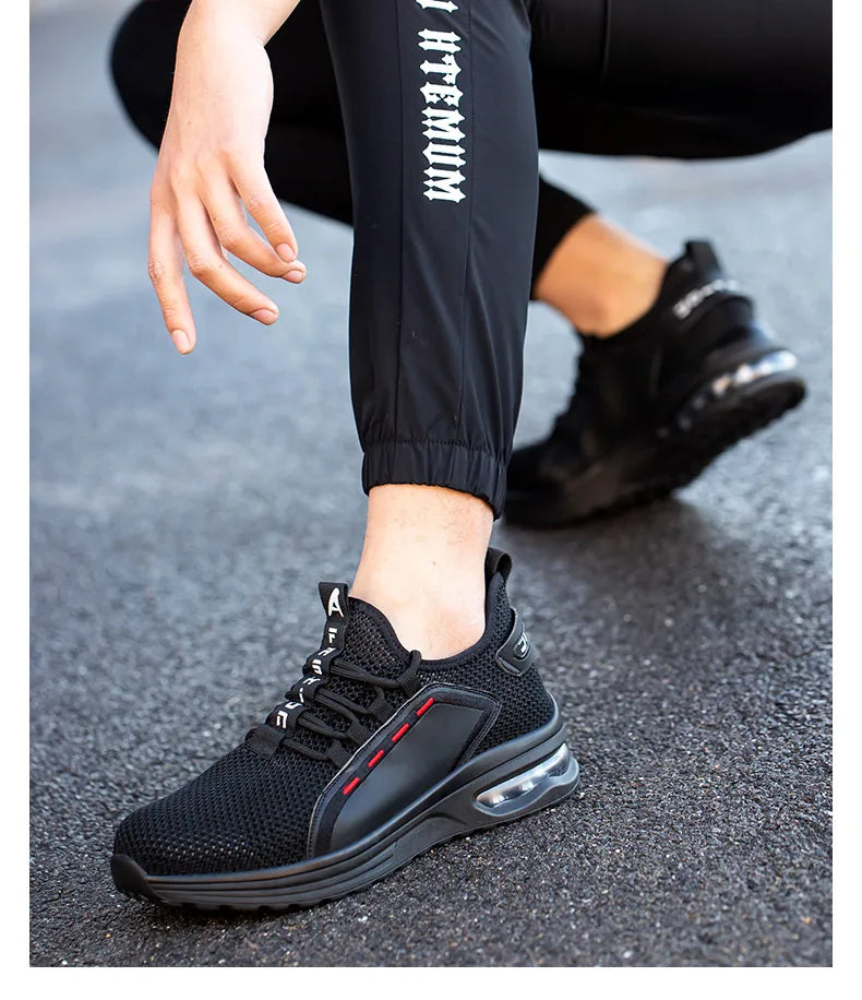 Safety Shoes Work Sneakers Steel Toe Men Women Anti Smash Puncture Proof Work Boots Indestructible Safety Shoes Light Breathable