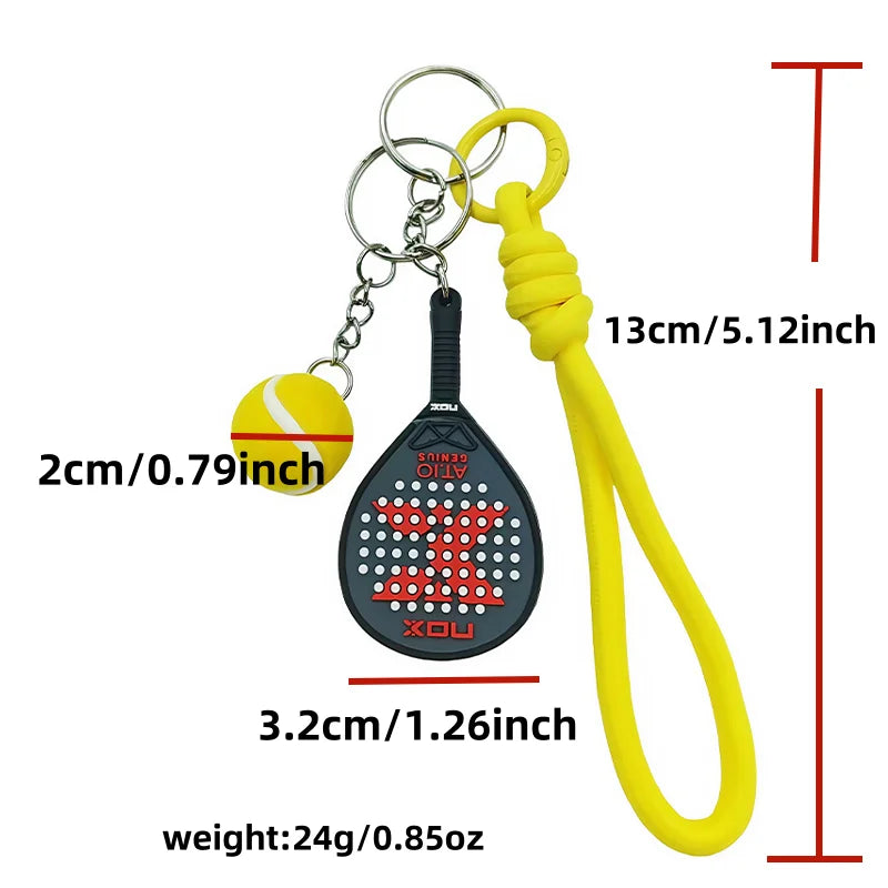 Nox Keychain, Tennis Racket Cute Combination, Sporty Individual Hanging Decor, Essential Accessory for Sports Enthusiasts