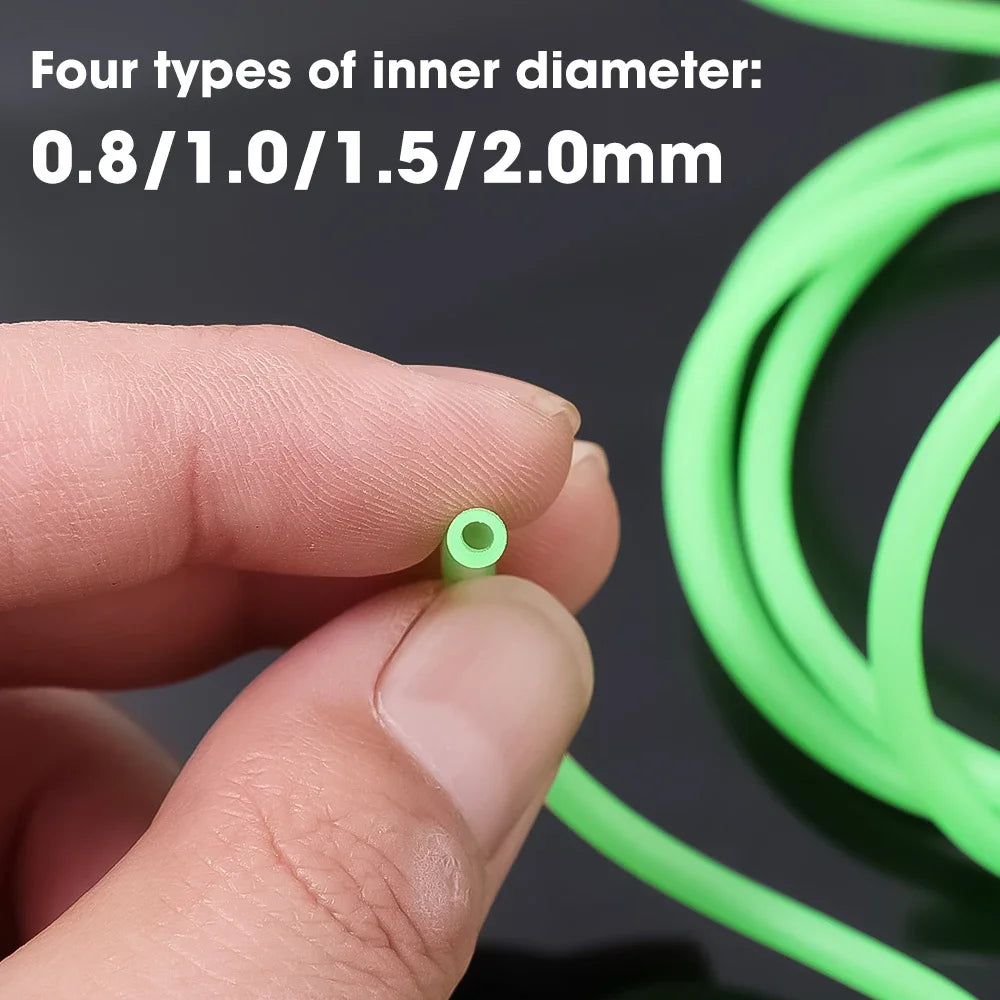 0.8/1/1.5/2mm Luminous Fishing Hose Silicone Anti Rig Tube Tubing Rig Sleeves Deep Sea Fishing Pesca Iscas FIsh Tackle Tools