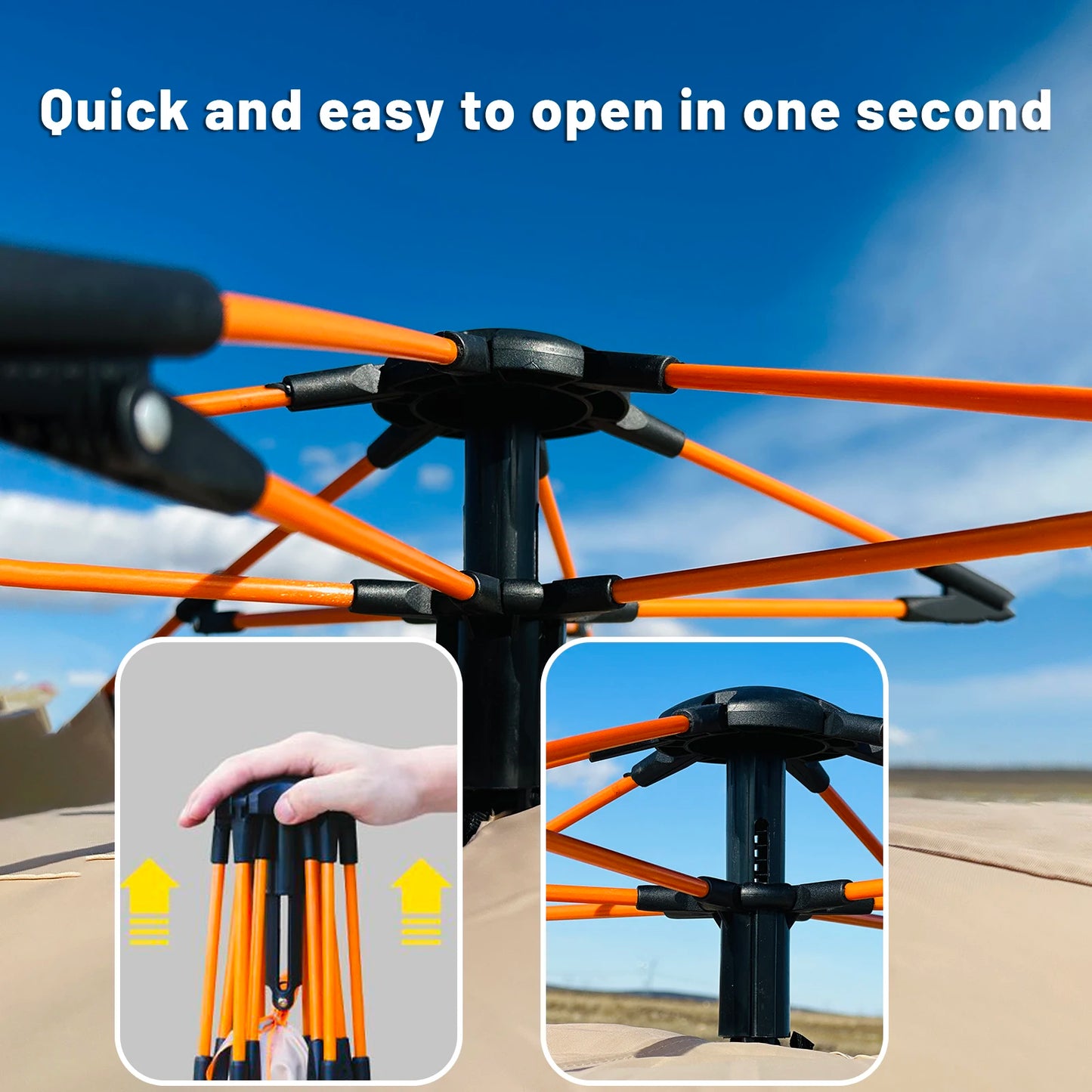 Outdoor Automatic Quick-Opening Tent, 4-Person, Rainproof Sunshine-Proof Shelter