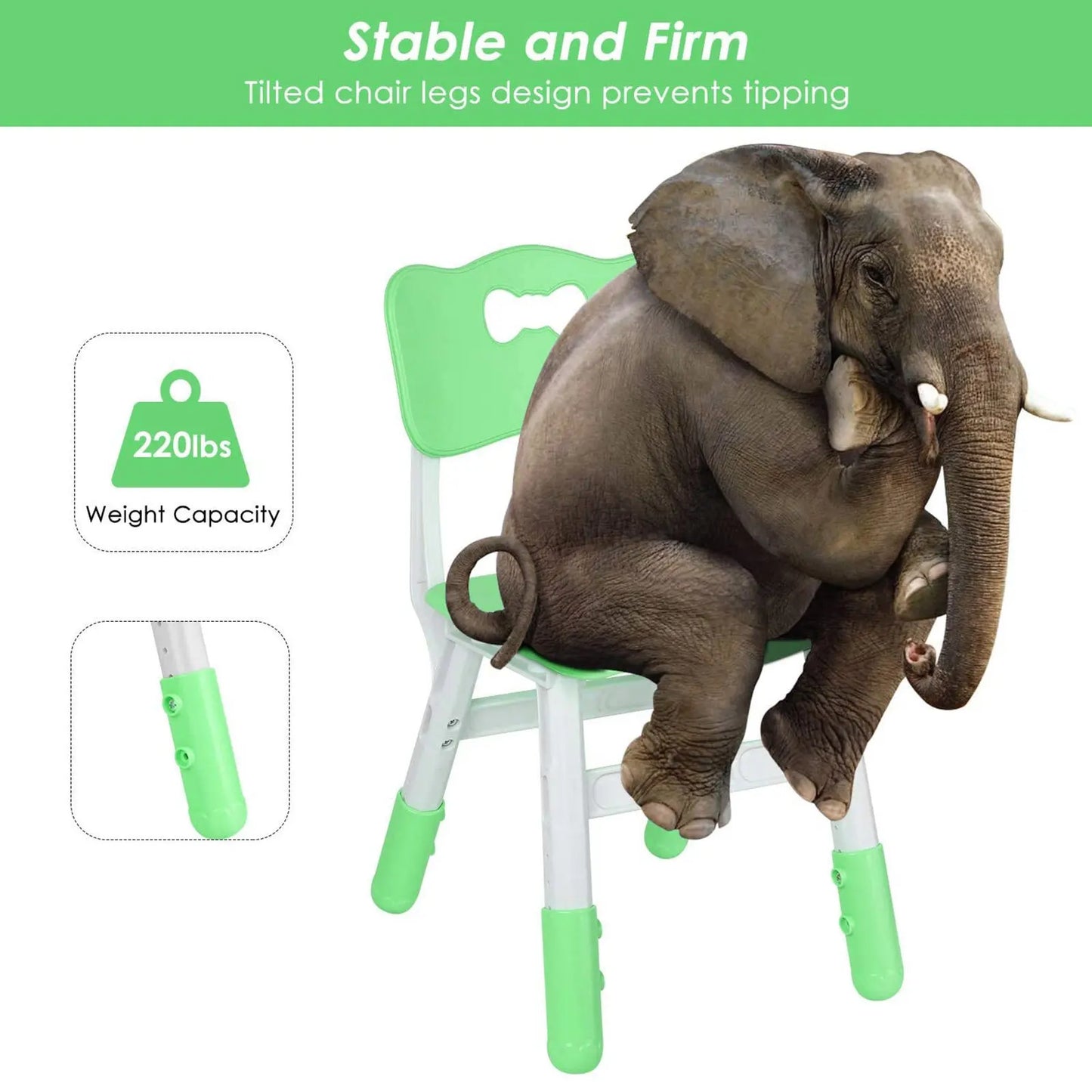 Kids Table and 4 Chairs Set, Height Adjustable Toddler Table and Chair Set, Graffiti Desktop, Non-Slip Legs, Children Multi-Acti