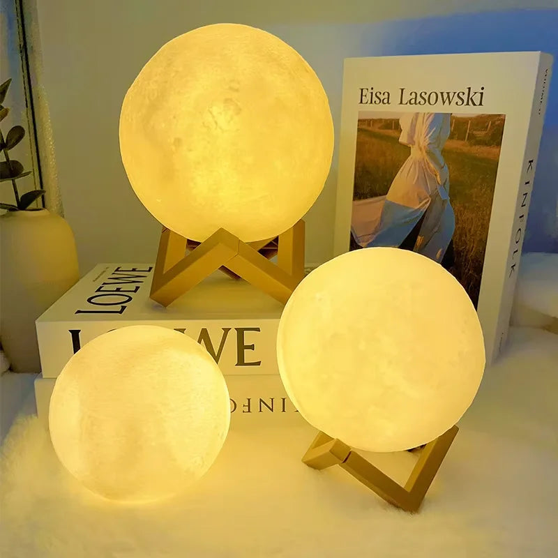 LED Moon Light Galaxy Lamp – Book Night Light for Kids, Birthday Gift & Bedroom Decoration