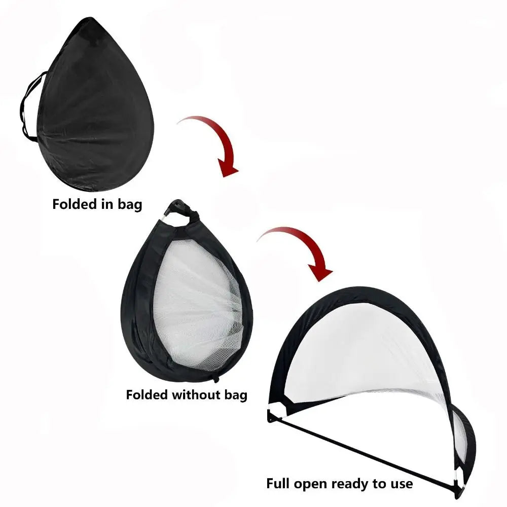 Pop Up Soccer Nets Folding with Carrying Case Soccer Goals Set Football Training Equipment Interactive Toy
