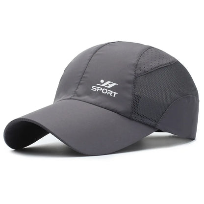 Quick-Dry Adjustable Polyester Baseball Cap For Outdoor Sports