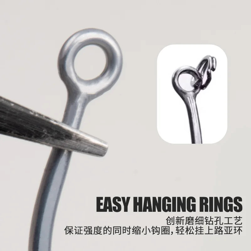 TEASER 8091 5X DIABLO Saltwater Popper Fishing Hook 2/0 3/0 4/0 5/0 7/0 Super Rust-proof Fishing Inline Single Heavy Hook