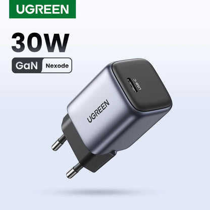 GaN 30W USB C Fast Charger PD3.0 For iPhone 15 14 13, iPad Pro, Samsung, Xiaomi