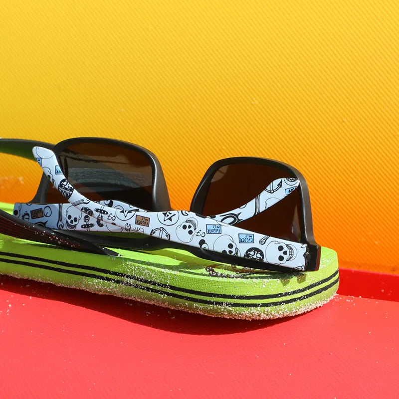 4PCS Square Sports Sunglasses with Designer Temple Pattern - UV400 for Men Women, Beach Vacation