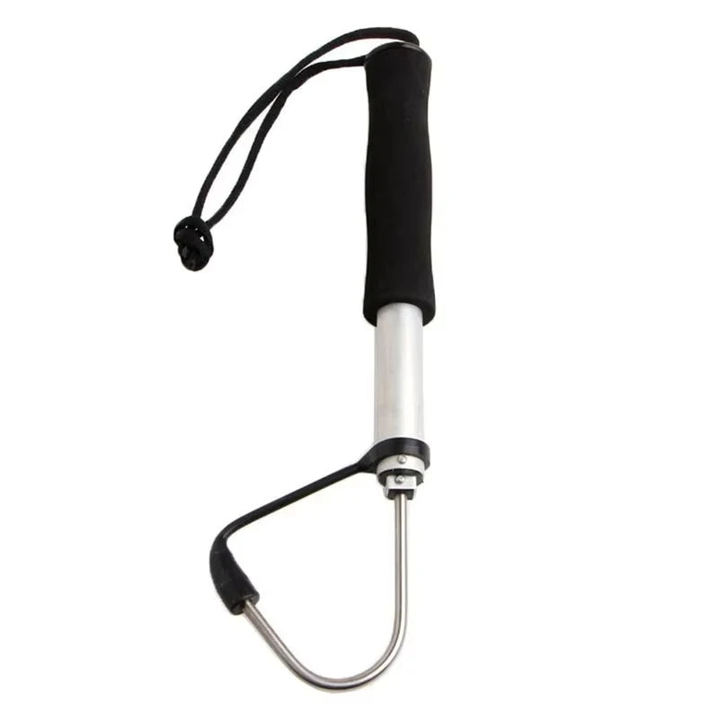 Telescopic Fish Gaff Hook,About 28-60cm Stainless Steel Ice Sea Fishing Spear Hook Portable Retractable Fishing Tackle equipment