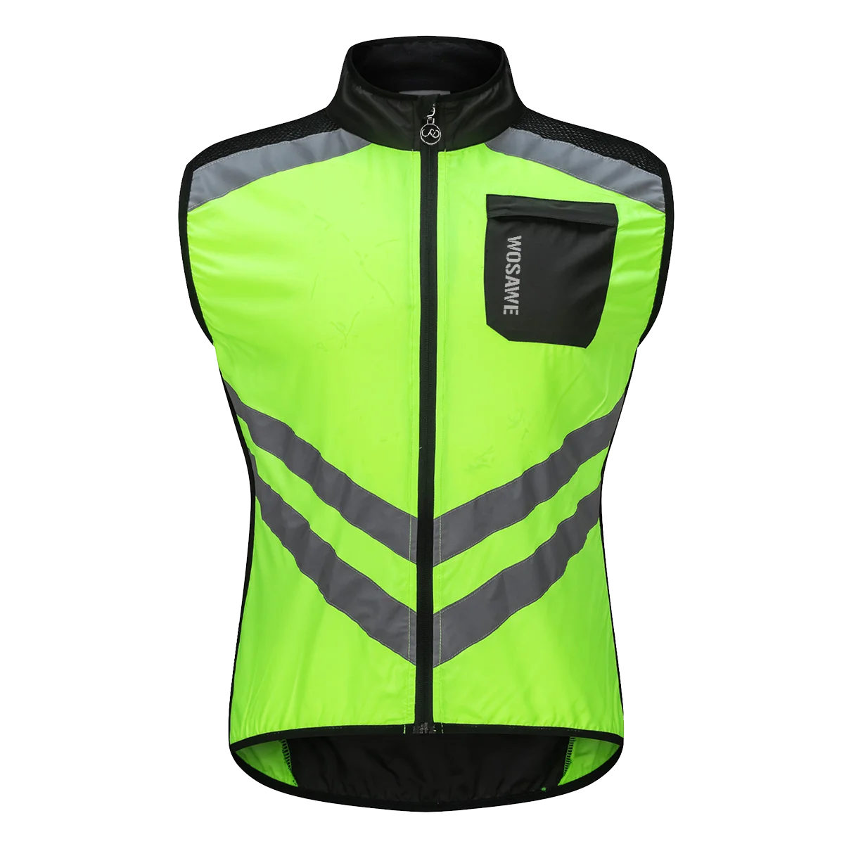 WOSAWE Men’s Cycling Windbreaker Jacket Waterproof Windproof Reflective Bike Coat Lightweight Outdoor Sports Apparel Portable