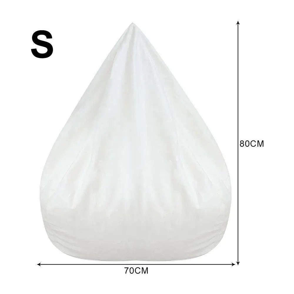 Lazy Sofa Cover Solid Chair Covers Without Filler Linen Cloth Lounger Seat Bean Bag Pouf Puff Couch Tatami Living Room Beanbags