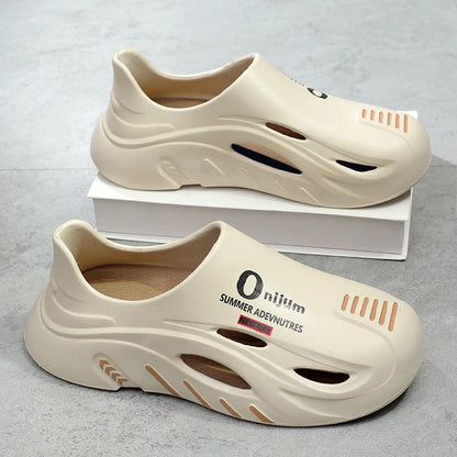 Mens Summer Beach Flip Flops EVA Sole Outdoor Casual