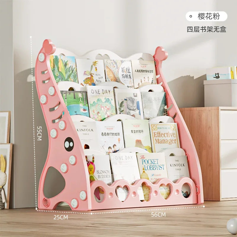 Storage Bookcase Children Display Stand Bookshelf Children's Wall Behind The Door Reading Magazine Storage Bookcases Furniture