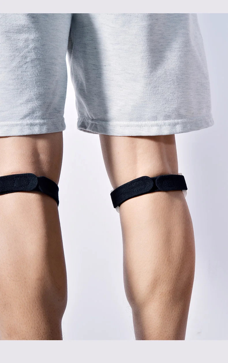 Adjustable PVC Knee Patellar Band Tendon Support Strape Brace Shock Absorption Compression Strap Pads Sport Protection