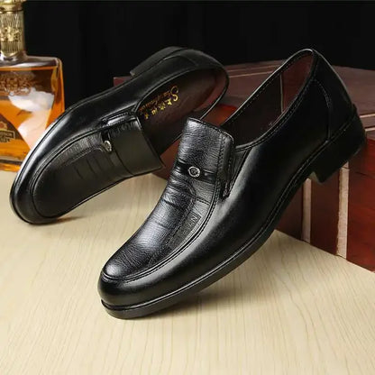 Men's Slip-On Casual Loafers, Round Toe, PU Insole, Flat Shoes