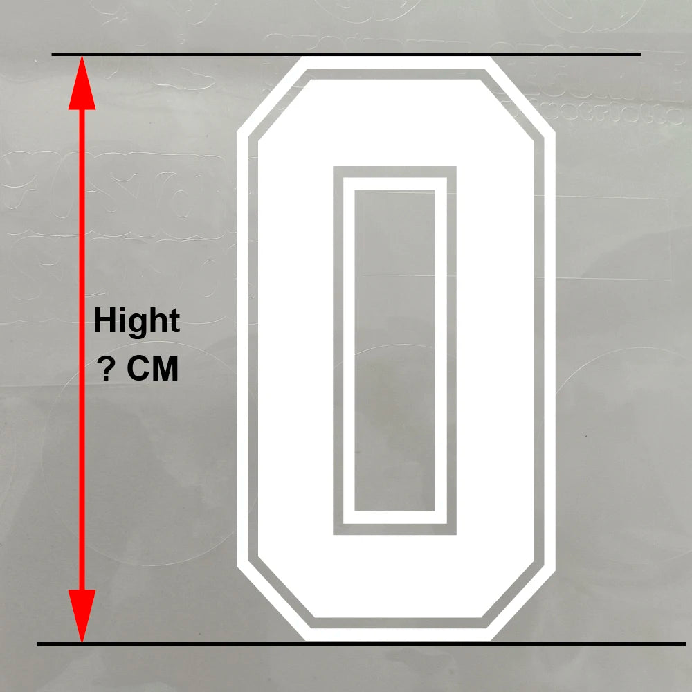 White Black Men Kids Number Iron on Patches Letter DIY Basketball Football Jersey Number Boys Gilrs Clothes Hot Transfer Sticker