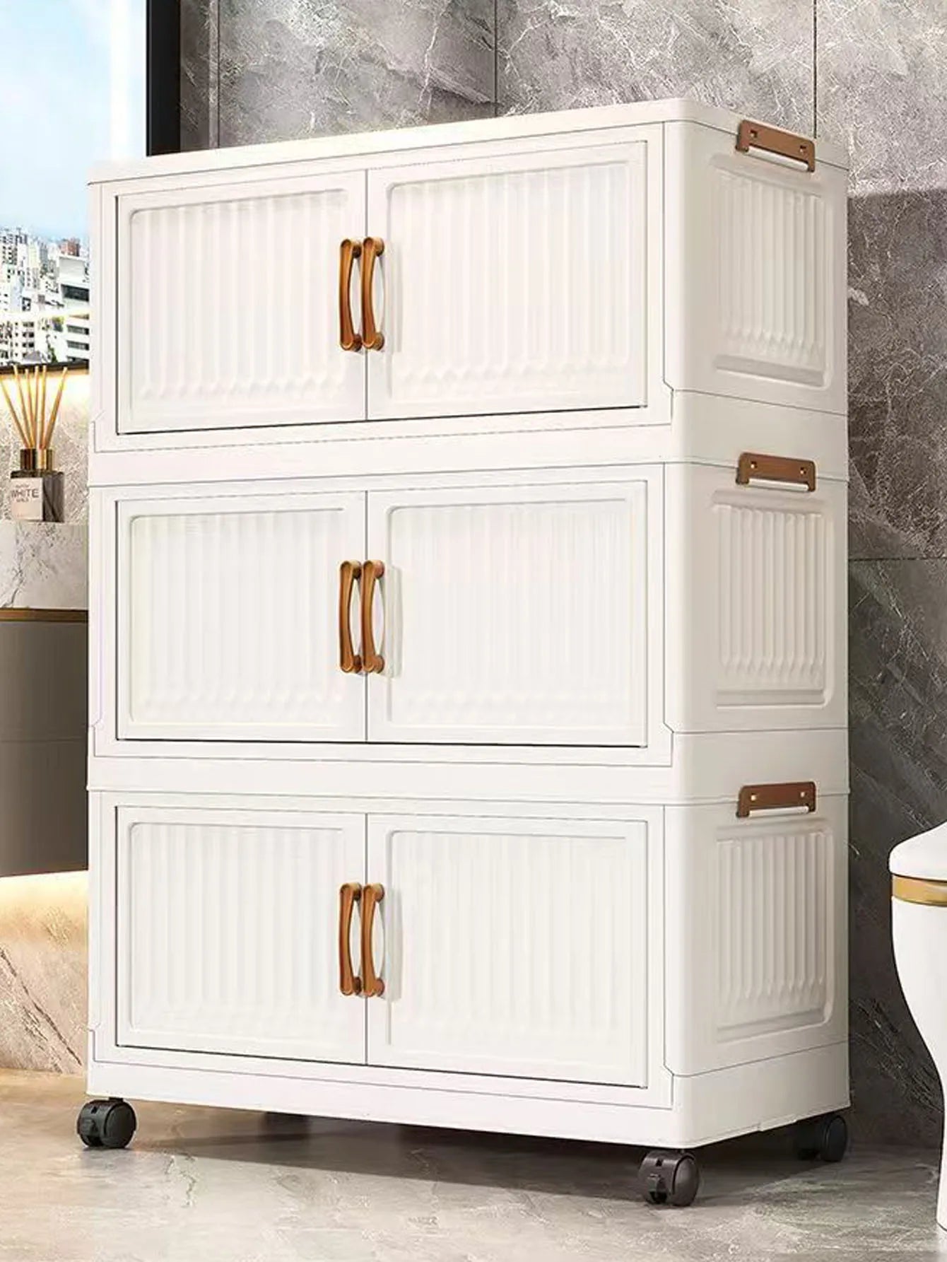 Storage Box, Household Foldable Cabinet, Storage Cabinet for Clothes, Toys, Snacks, Extra-Large Capacity Storage Cabinet, Organizing Box