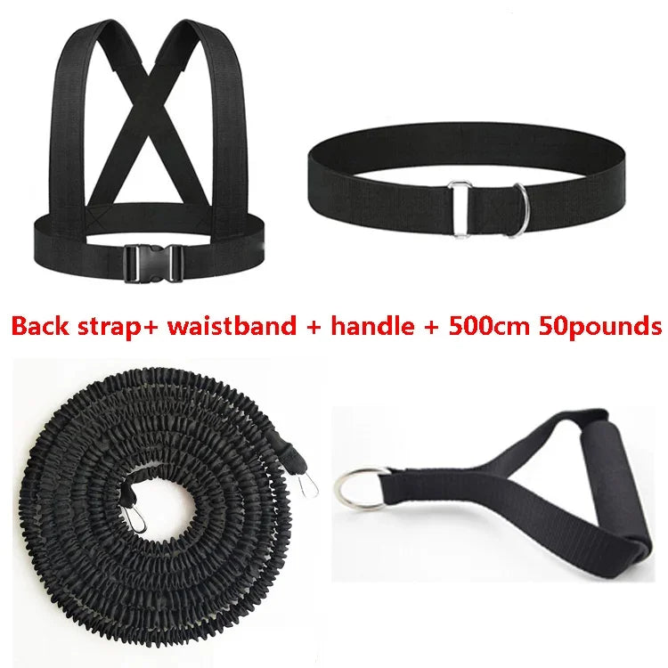 Running Sprint Dash Track and Field Pull Rope Resistance Bands for Football Basketball Powerful Strength Explosive Force