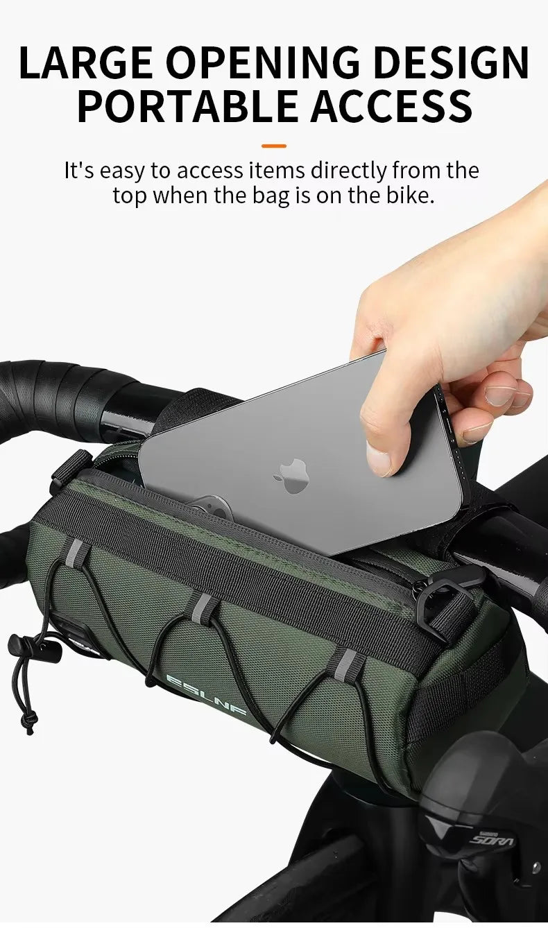 Waterproof Road Bicycle Handlebar Bag Multifunctional MTB Front Tube Bag Portable Frame Pannier Outdoor Shoulder bag