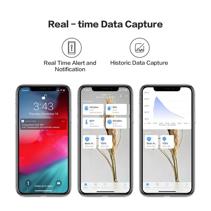 Original Aqara Temperature And Humidity Sensor Zigbee Smart Air Pressure Environment Sensor Smart Home For Mi home Homekit APP