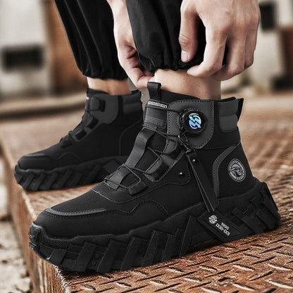 Leather High-Top Outdoor Boots For Men Ankle Hiking