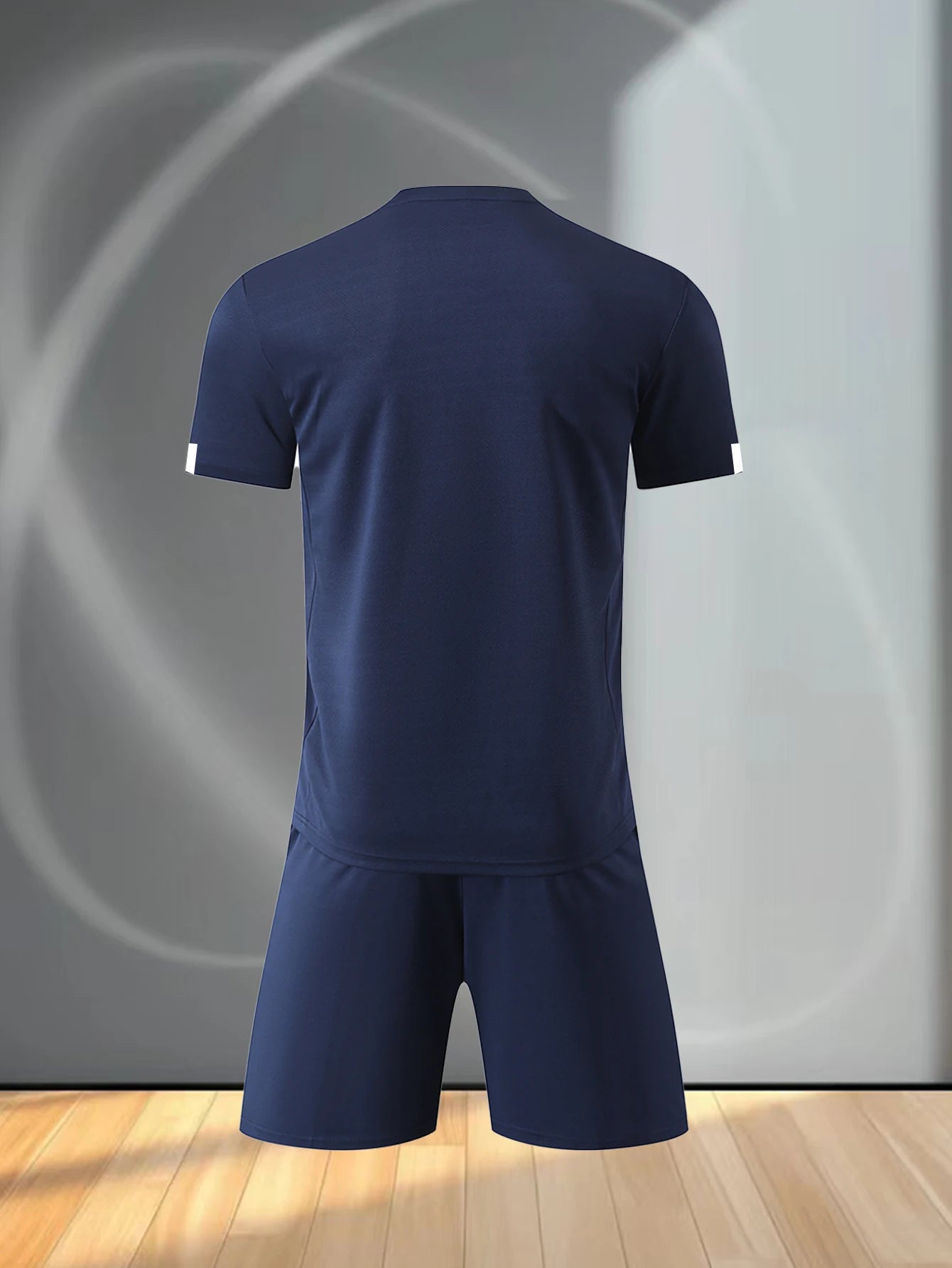 Men's Casual Sports Football Uniform round Neck Top with Fashionable Breathable Shorts Comfortable Football Suit Set