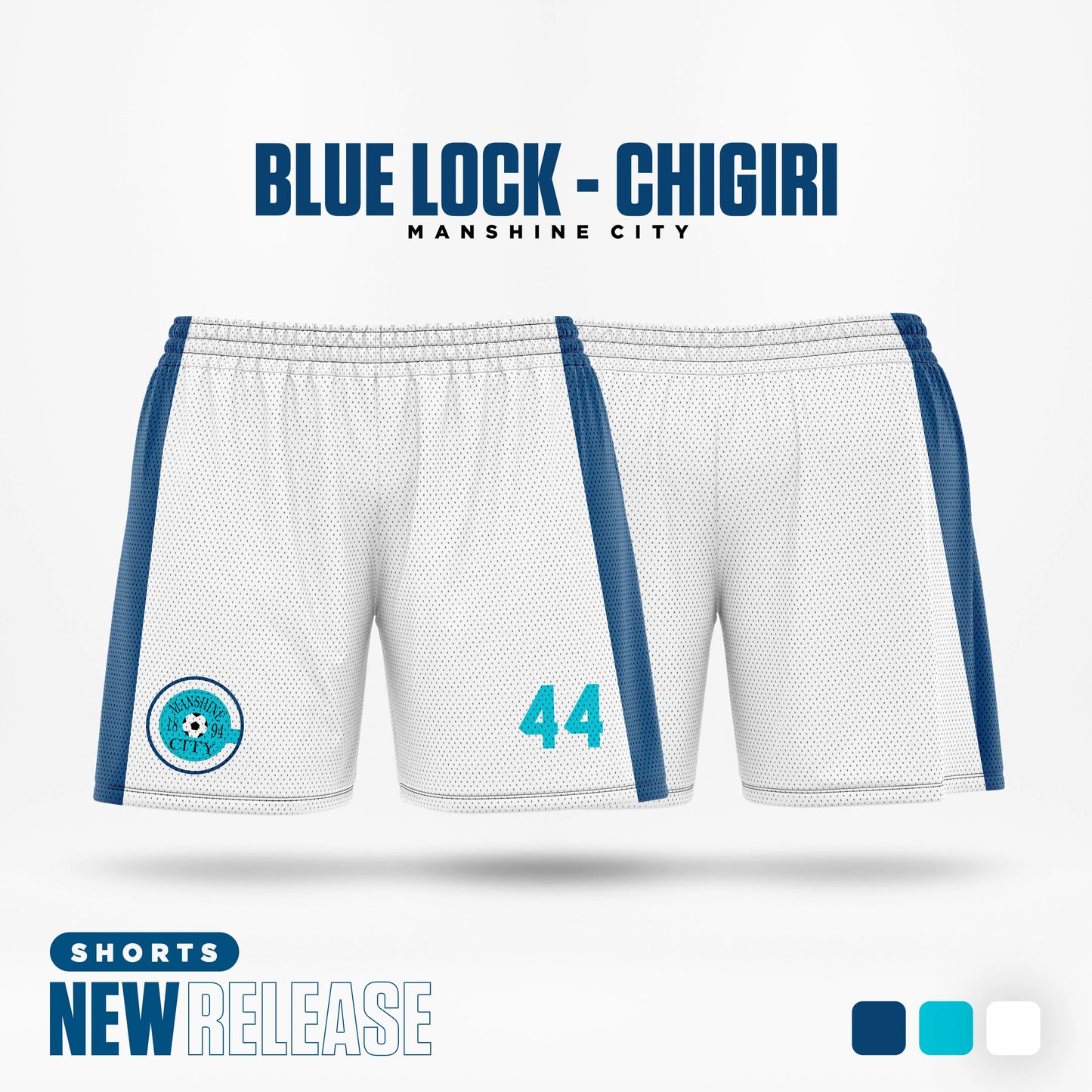 Custom 2025 Blue Lock Manshine City Cartoon Anime Jersey Men Shorts Football Nagi Cosplay Short Pants Sport Child Trunks