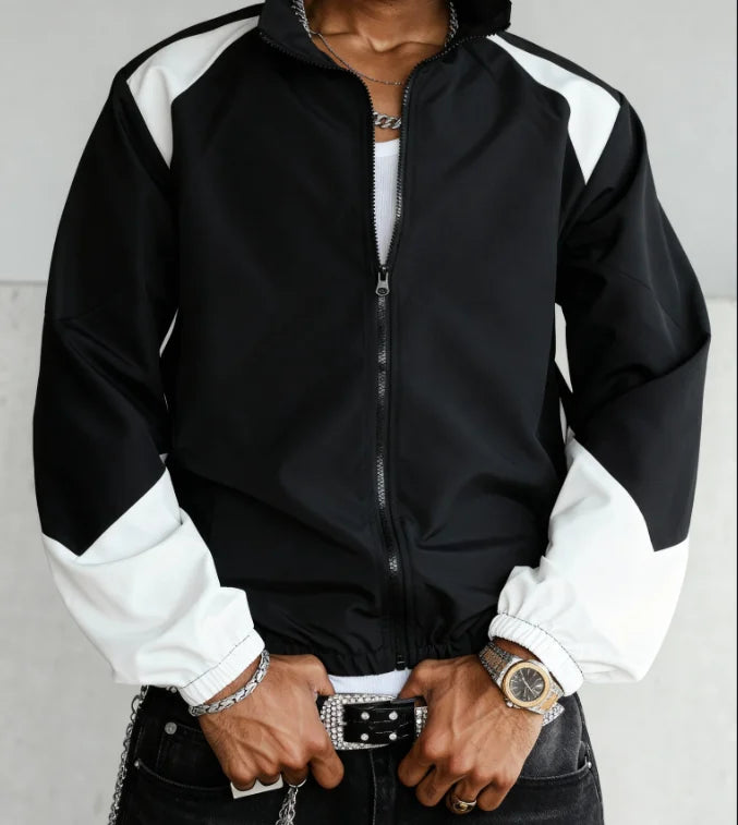 Men's color-blocked jacket, lightweight, casual, travel, windproof and wear-resistant, high-quality fabric, boyfriend gift