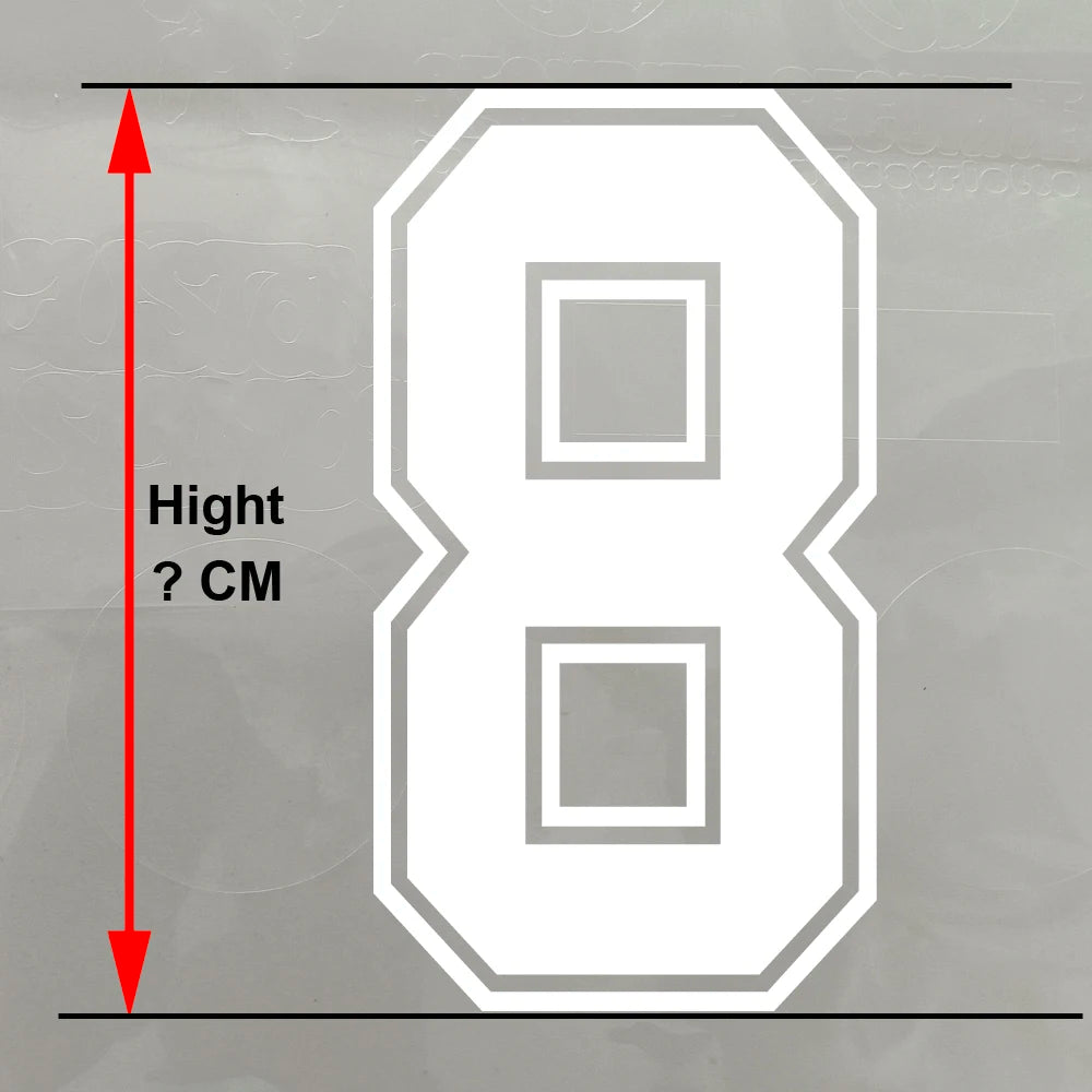 White Black Men Kids Number Iron on Patches Letter DIY Basketball Football Jersey Number Boys Gilrs Clothes Hot Transfer Sticker