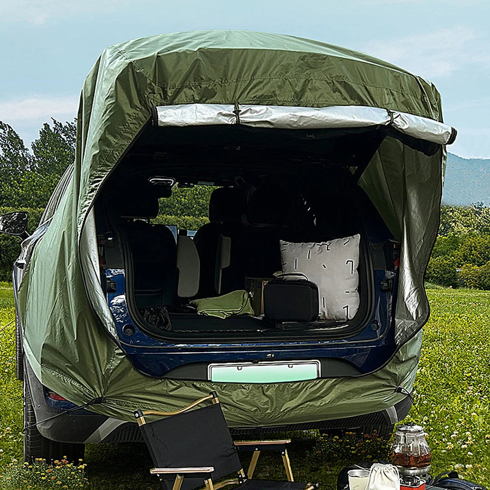 Car Rear Extension Tent With Canopy For Outdoor Camping