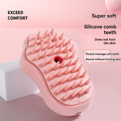 3-In-1 Electric Pet Grooming Brush With Steam Spray