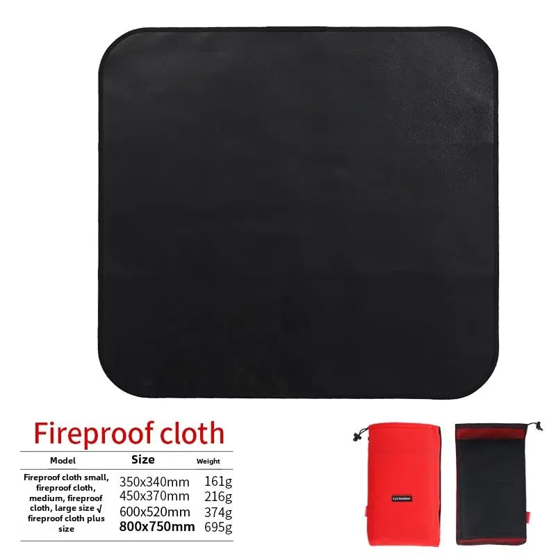 New Outdoor Camping Fireproof Cloth Picnic Barbecue Insulation Mat Flame Retardant High Temperature Fire Blanket Fiberglass Mat