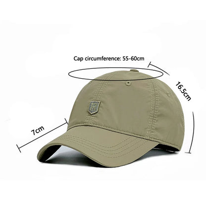 Unisex Outdoor Quick-Drying Baseball Cap One Size Polyester Sun Protection