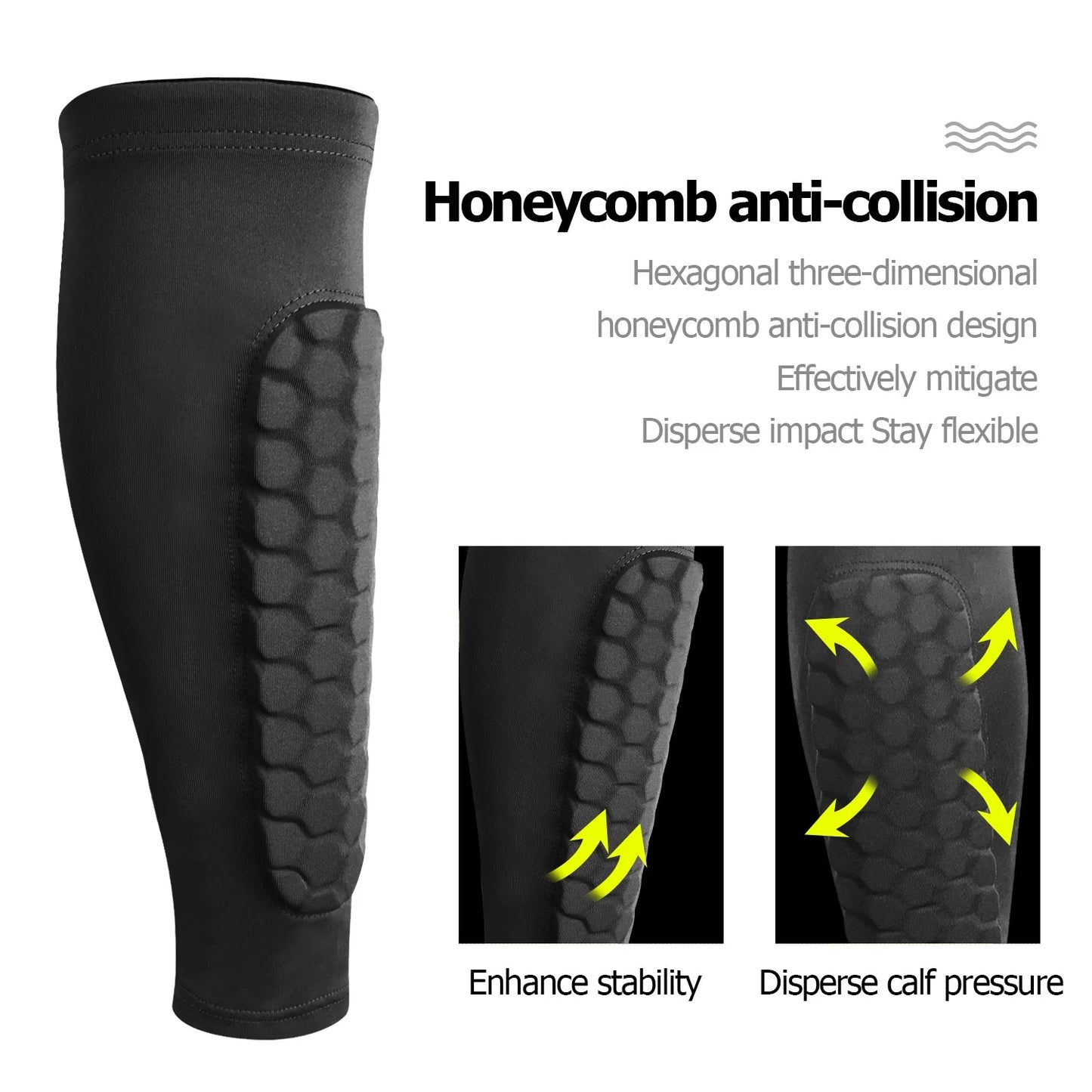 Honeycomb Soccer Shin Guards Football Shields Sports Legging Shinguards Leg Sleeves Protective Gear Shank Protector