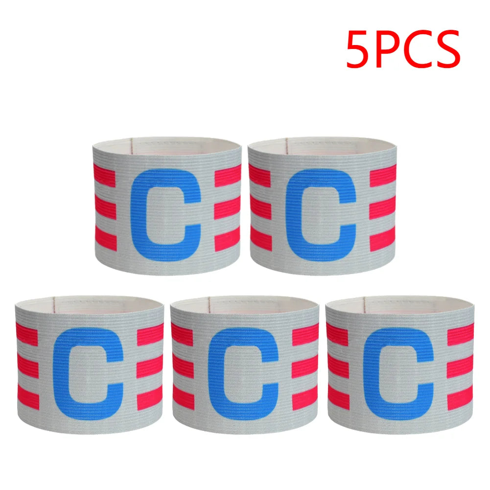 1-10pcs Leader Competition Armband Breathable Soccer Player Captain Group Armband Clear Icon Capitan Band For Football Captain
