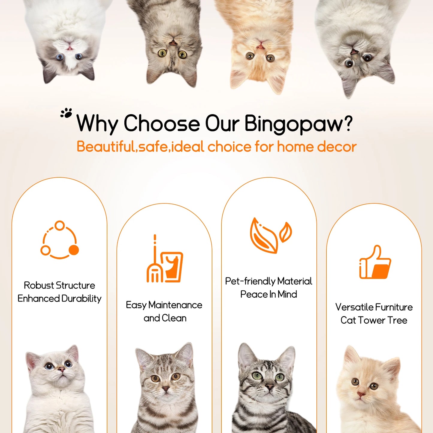 Large Cat Tree Tall Cat Tower for Indoor Cats Multi-Level Plush Cat Condo with Scratching Posts Scratching Boards Perches Caves