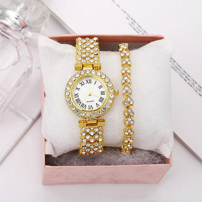 Stylish Women’s Dress Watch & Bracelet Combo – Modern Luxury Look