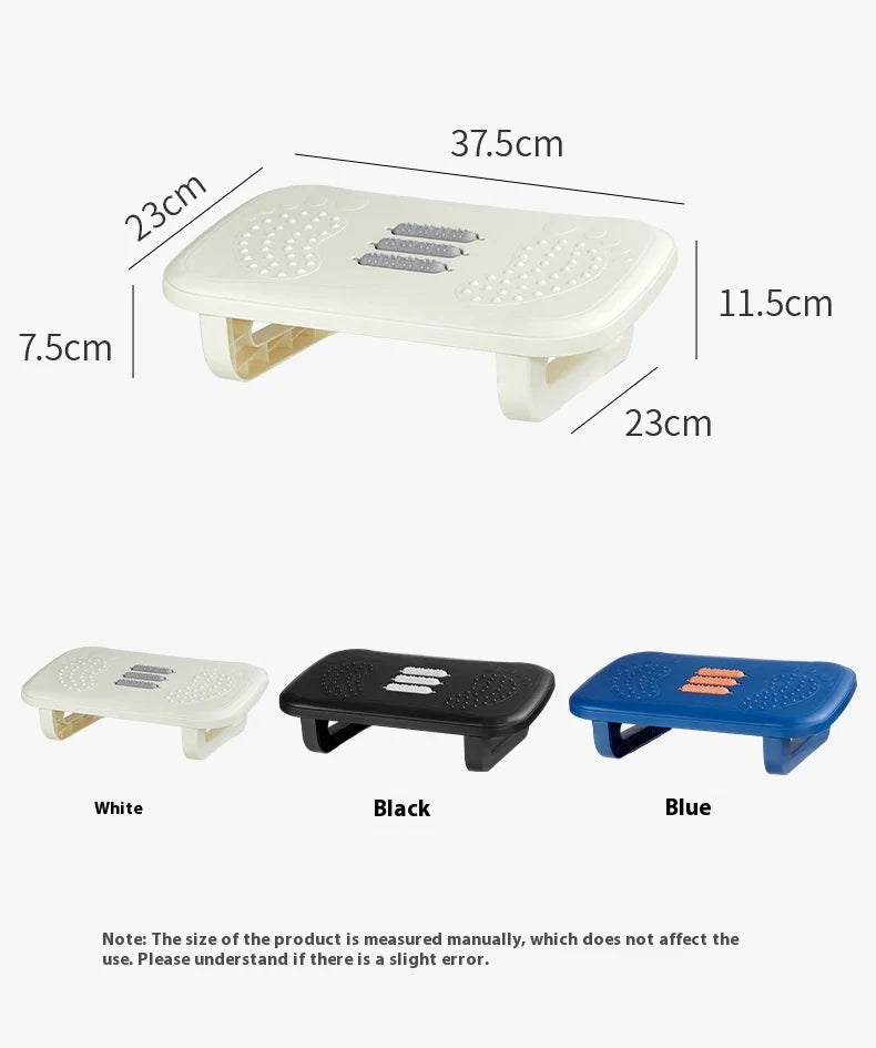 Scalebeard Under Desk Footrest, Ergonomic Foot Stool with Massage Rollers Desk Leg Rest Pain Relief for Home Office Work