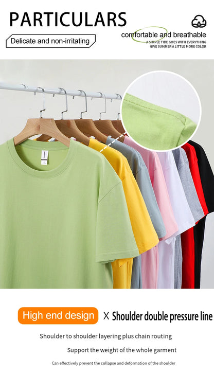 Men's Cotton T-Shirt Short Sleeve O-Neck Oversized Fit