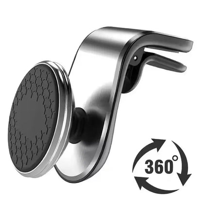 Magnetic Car Phone Holder Air Vent Mount For Smartphones Black