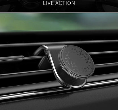 Magnetic Car Phone Holder Air Vent Mount For Smartphones Black