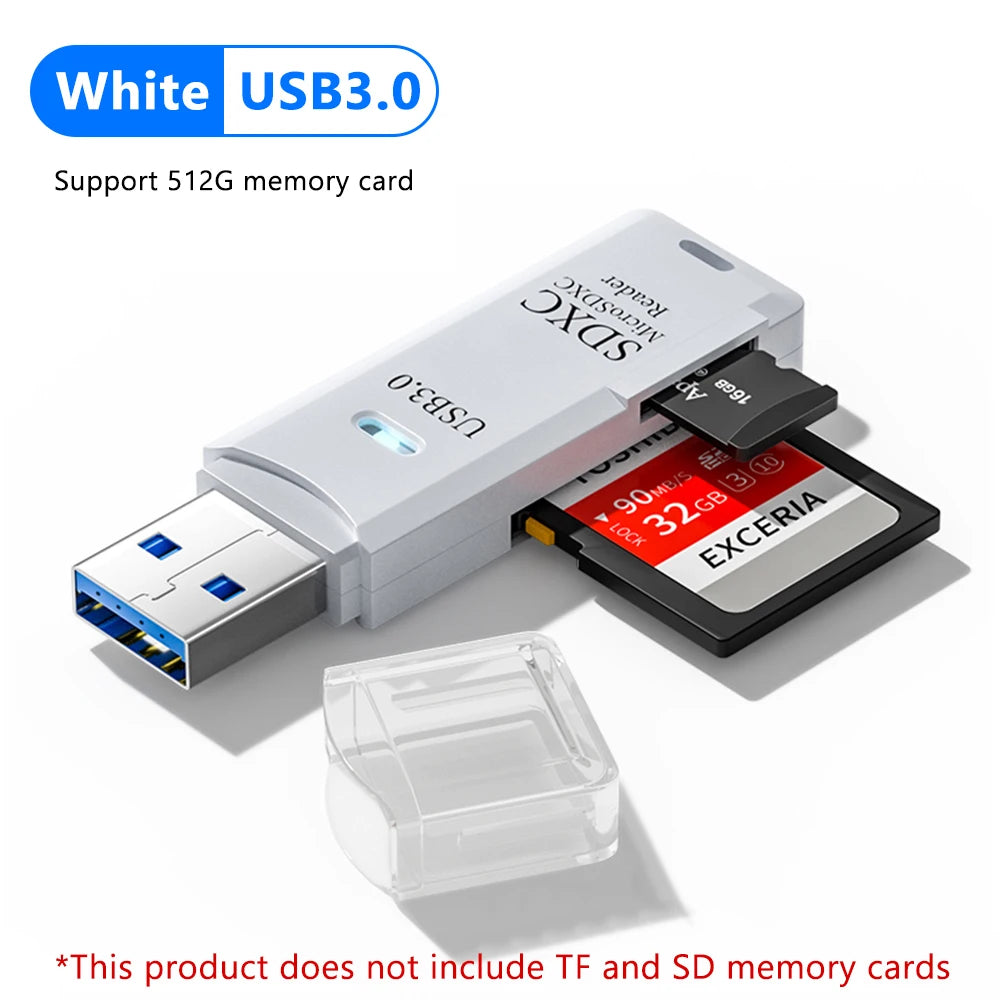 USB 3.0 Card Reader SD TF Card Memory Card Reader 2 IN 1 High Speed Smart Cardreader Adapter For PC Laptop Accessories