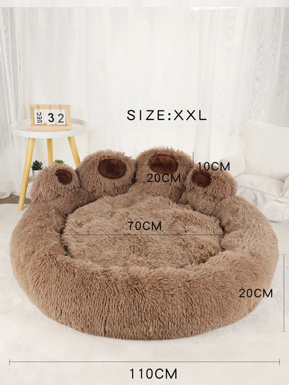 Plush Pet Bed For Dogs And Cats Soft Plush Fabric Bed