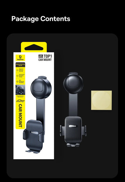 Car Phone Holder With Suction Cup For Dashboard And Windshield Universal