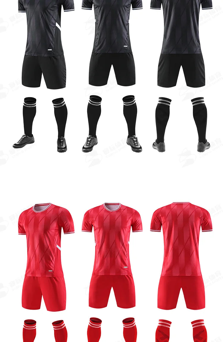 Adult Kids Personalize Football Jerseys Soccer Uniform MAN Women Team Training Quick-Drying Sportswear  Futsal Tracksuit Outfit