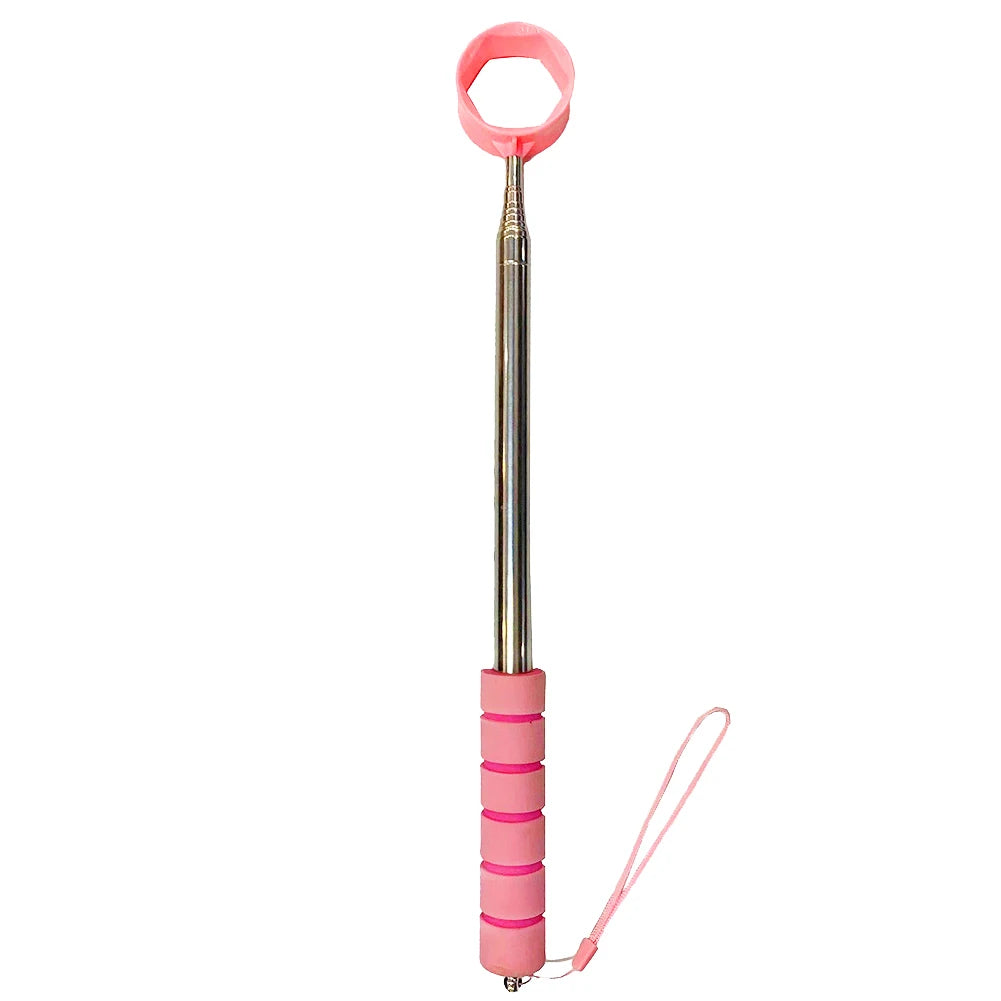 8.86 FT Stainless Ball Retriever Tool Telescopic Golf Ball Retriever Claw Sucker Tool Extendable Golf Ball Retriever for Golfer