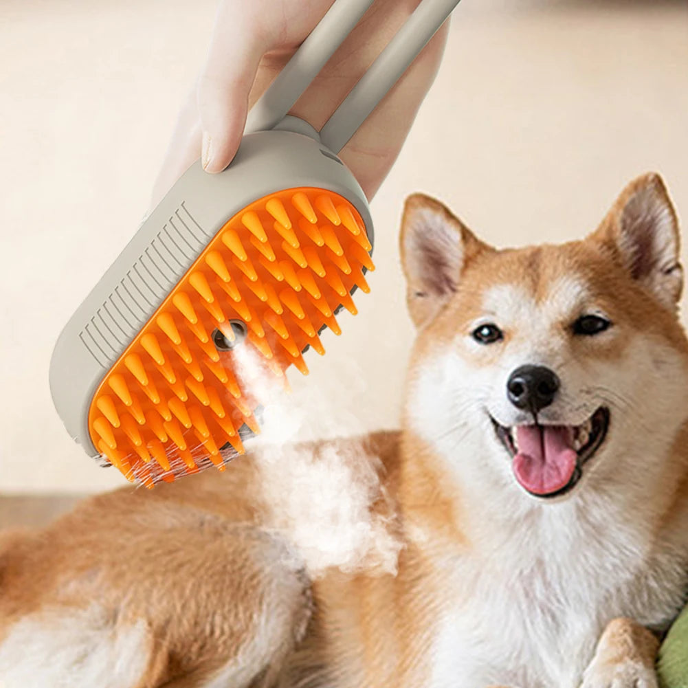 Cat Steam Brush Steamy Dog Brush 3 in 1 Electric Spray Cat Hair Brushes USB Rechargeable Dog Grooming Massage Comb for Pet Hairs