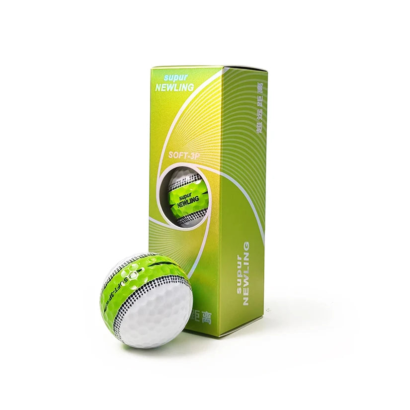 3pcs/box Supur NEWNING Golf Games Ball Super Long Distance Three layer Ball for Professional Competition Game Ball Golfers Gift