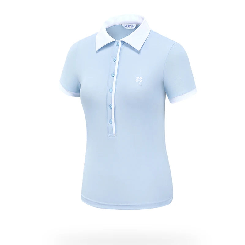 TTYGJ 2025 New Golf Women's Short-sleeved Shirt Quick-drying Breathable Polo Top Lady A-lined Golf Skirt Anti-exposure Skorts